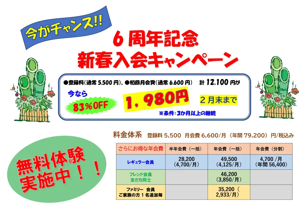 6周年キャンペーン